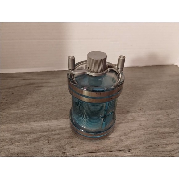 Vintage Glass Fishing Reel Jar Bottle Aqua Velva Cranford NJ JB Williams - Picture 6 of 7
